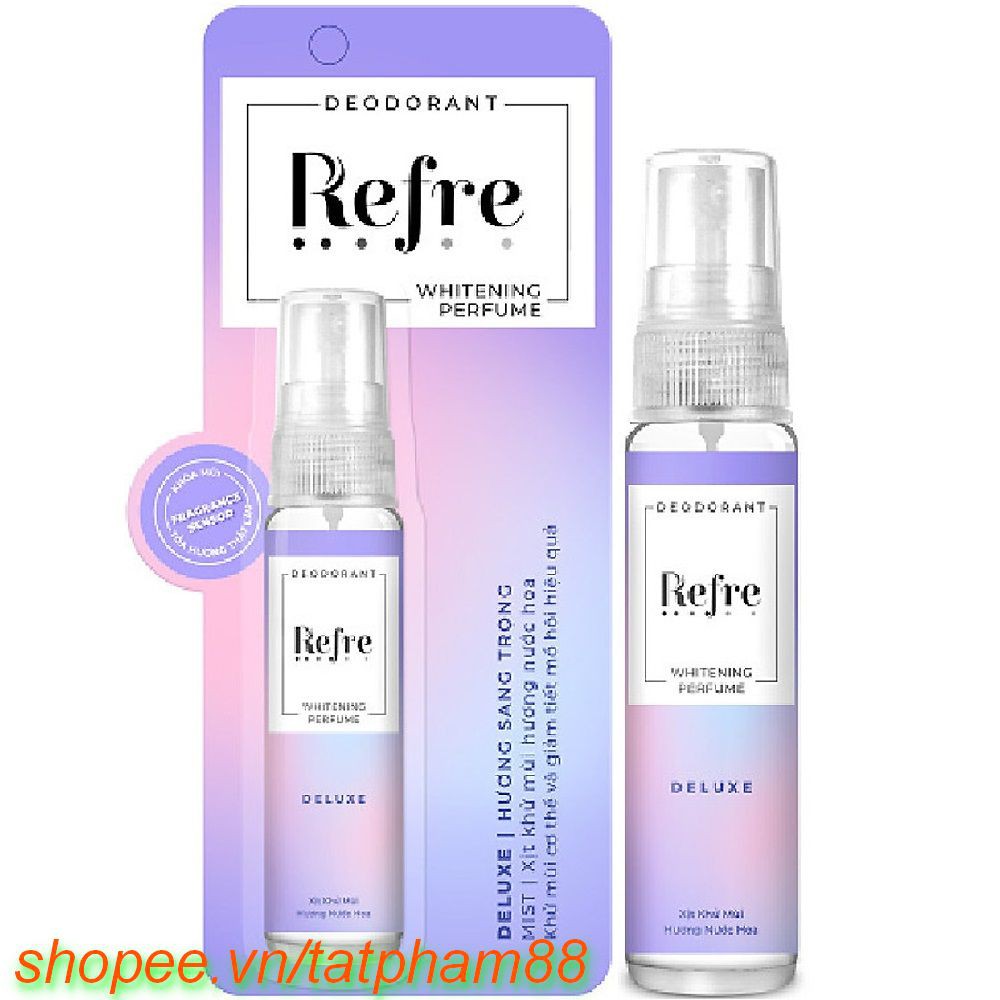 Xịt Khử Mùi Refre 30Ml Dưỡng Sáng Da Với Nhiều Hương Thơm Giúp Bạn Dễ Lựa Chọn Hơn, tatpham88 Chất Lượng Tạo Nên Niềm Ti