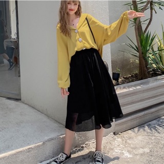 Chân váy chiffon 2 lớp freesize