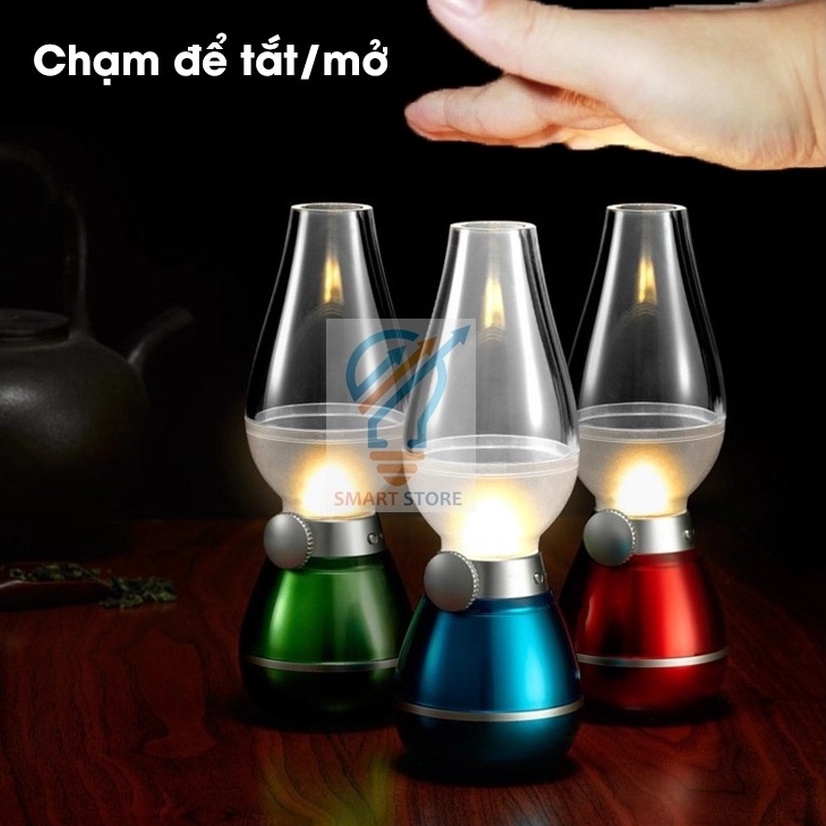 Đèn Dầu cảm ứng Điện Tử LED Thổi Tắt khí bật.[Miễn Phí Vận Chuyển khi đơn đạt 50k]