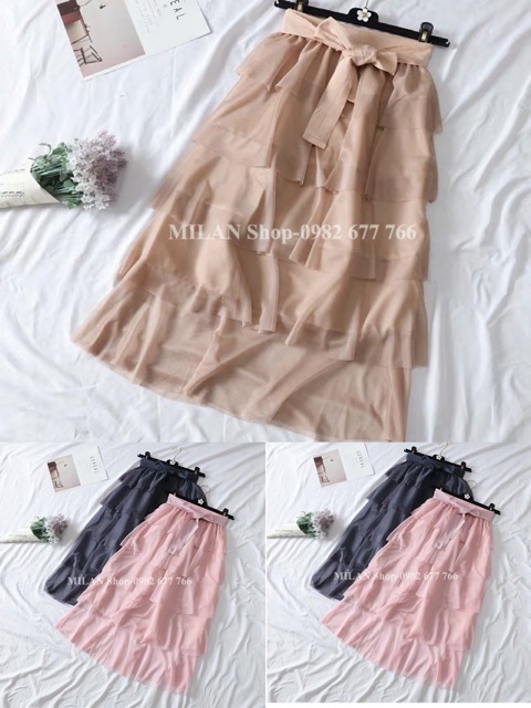 Chân váy dài nhiều tầng nhũ mềm Quảng Châu hot hit | BigBuy360 - bigbuy360.vn