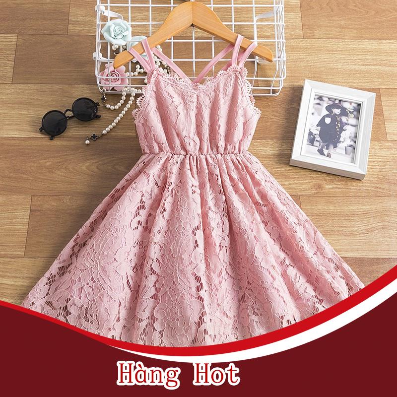 Đầm Dạ Hội NNJXD Không Tay Phối Ren Đơn Giản Cho Bé Gái