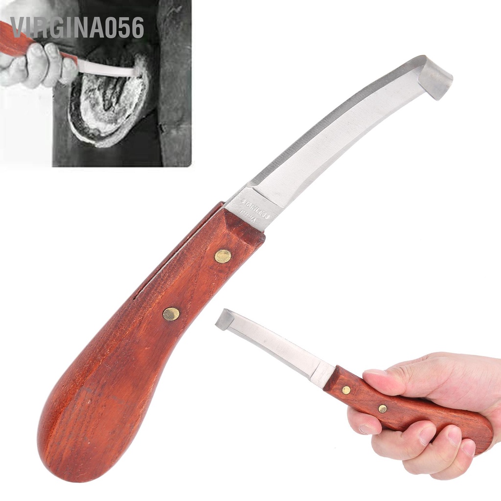 Virgina056 Dao cắt móng ngựa bằng thép không gỉ với tay cầm thoải mái