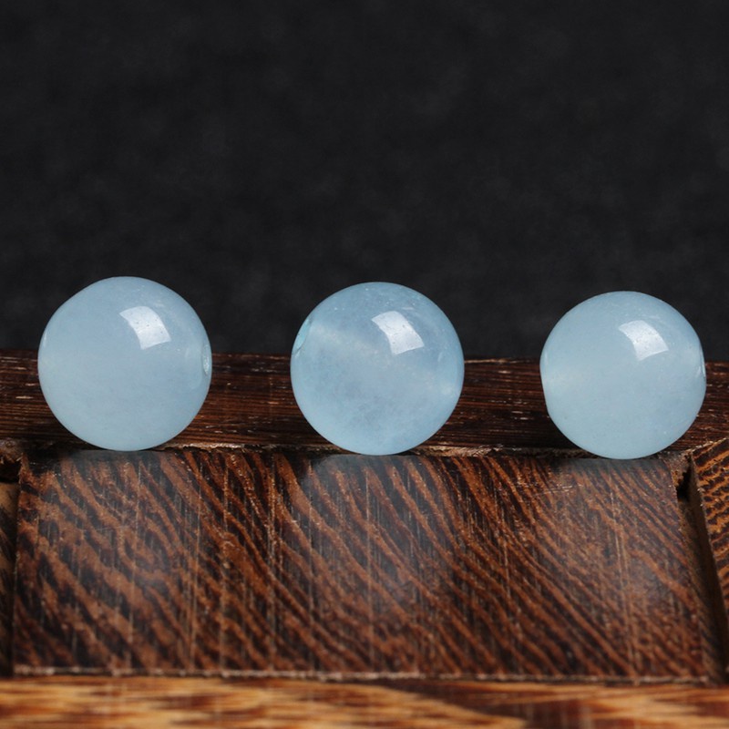 4a màu xanh tự nhiên chalcedony pha lê chính hãng thạch anh một hạt trang sức tự làm