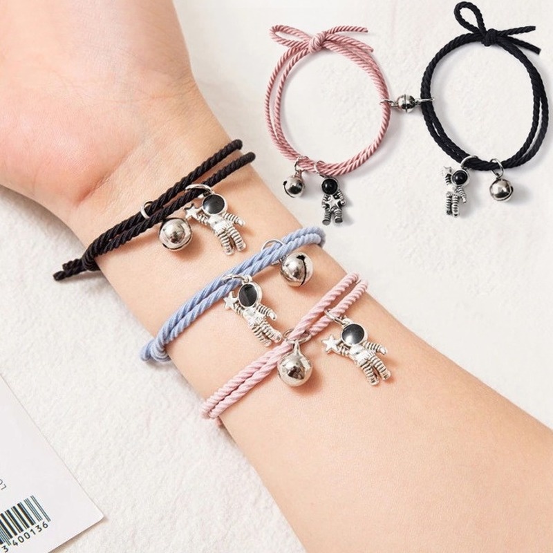 Vòng đeo tay kết hạt hình phi hành gia dễ thương cho cặp đôi