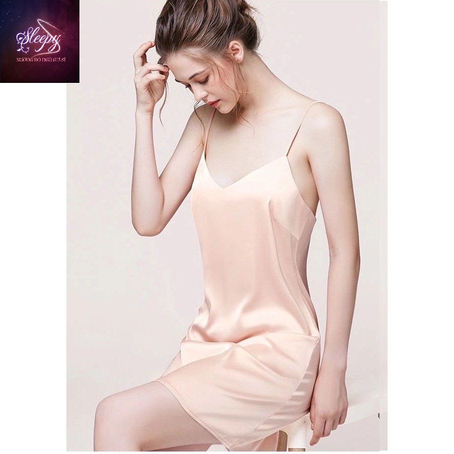 [GIÀM GIÁ THẦN TỐC] váy ngủ 2 dây lụa SATIN Cao Cấp Sleepy, váy ngủ lụa sexy gợi cảm - Xưởng Đổ Ngủ Giá Sỉ | BigBuy360 - bigbuy360.vn