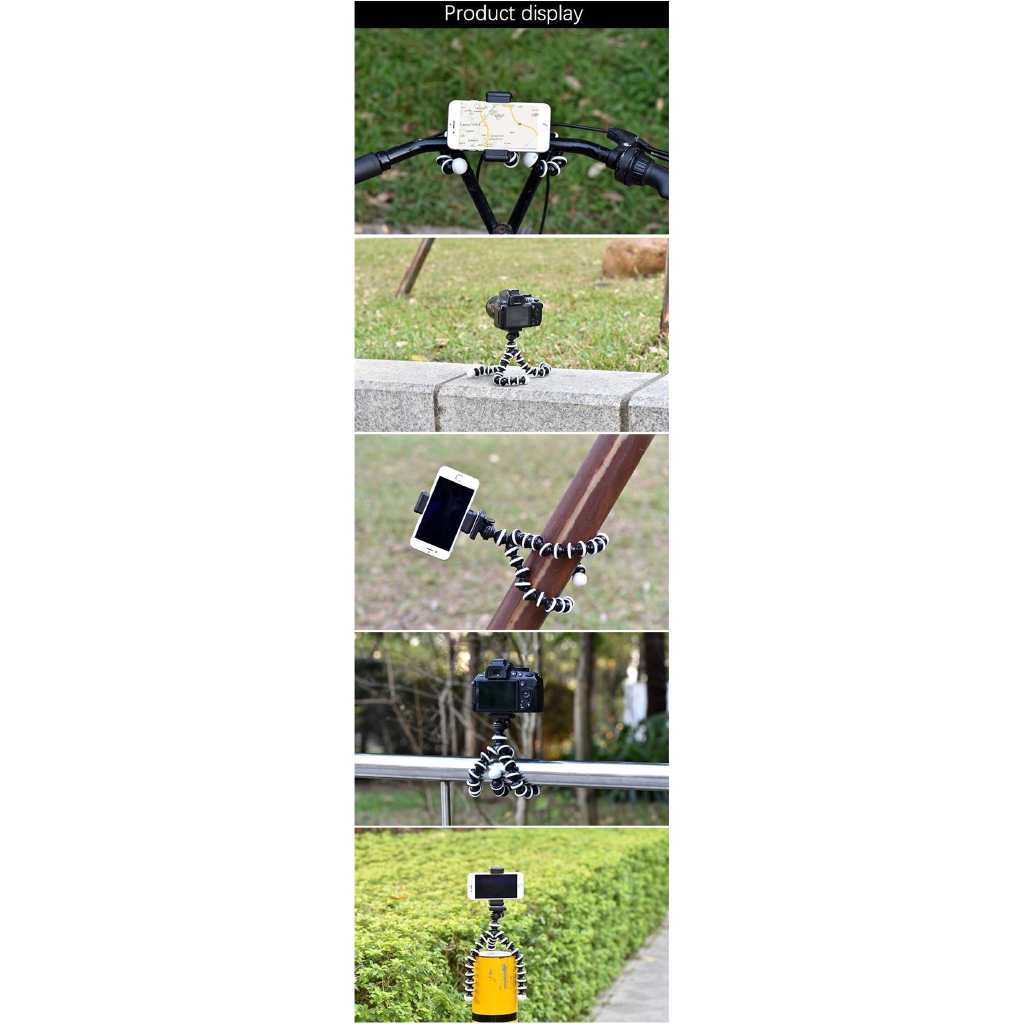 Tripod Stand Gorilla Pod Octopus Flexible Tripod Standtripod For Cellphone For gopro 9 hero 8 7 6 5 4 black Action Camera