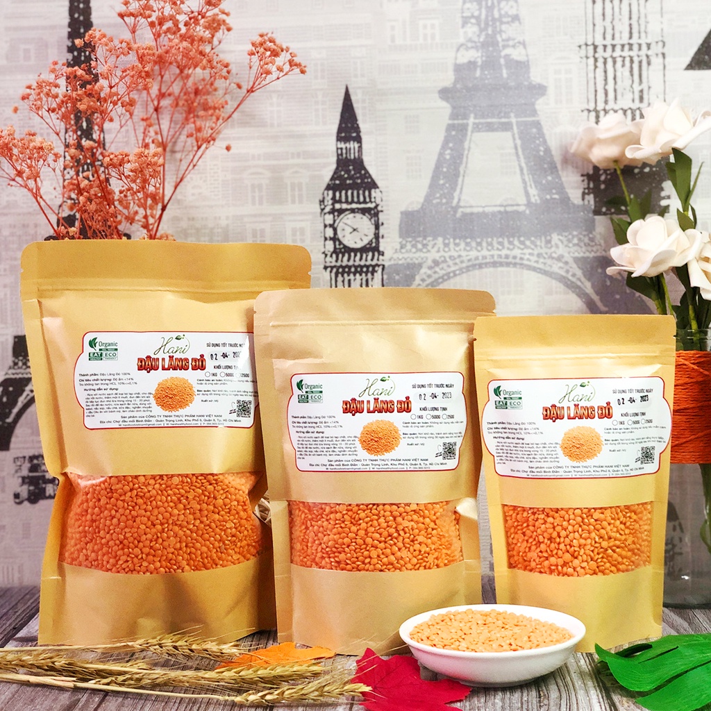 1KG Đậu Lăng Đỏ Hữu Cơ Nhập Khẩu Canada/Mỹ Không Biến Đổi Gen, Tốt Cho Trẻ Nhỏ và Phụ Nữ Mang Thai  🍂 Hani Healthy Food
