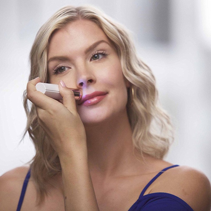 [Hàng mới về] Máy tẩy lông không đau hình son môi thiết kế nhỏ gọn dành cho nữ