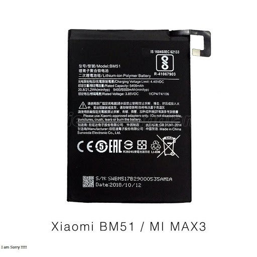 Pin Xiaomi Mi Max 3 (BM51) - Thay thế