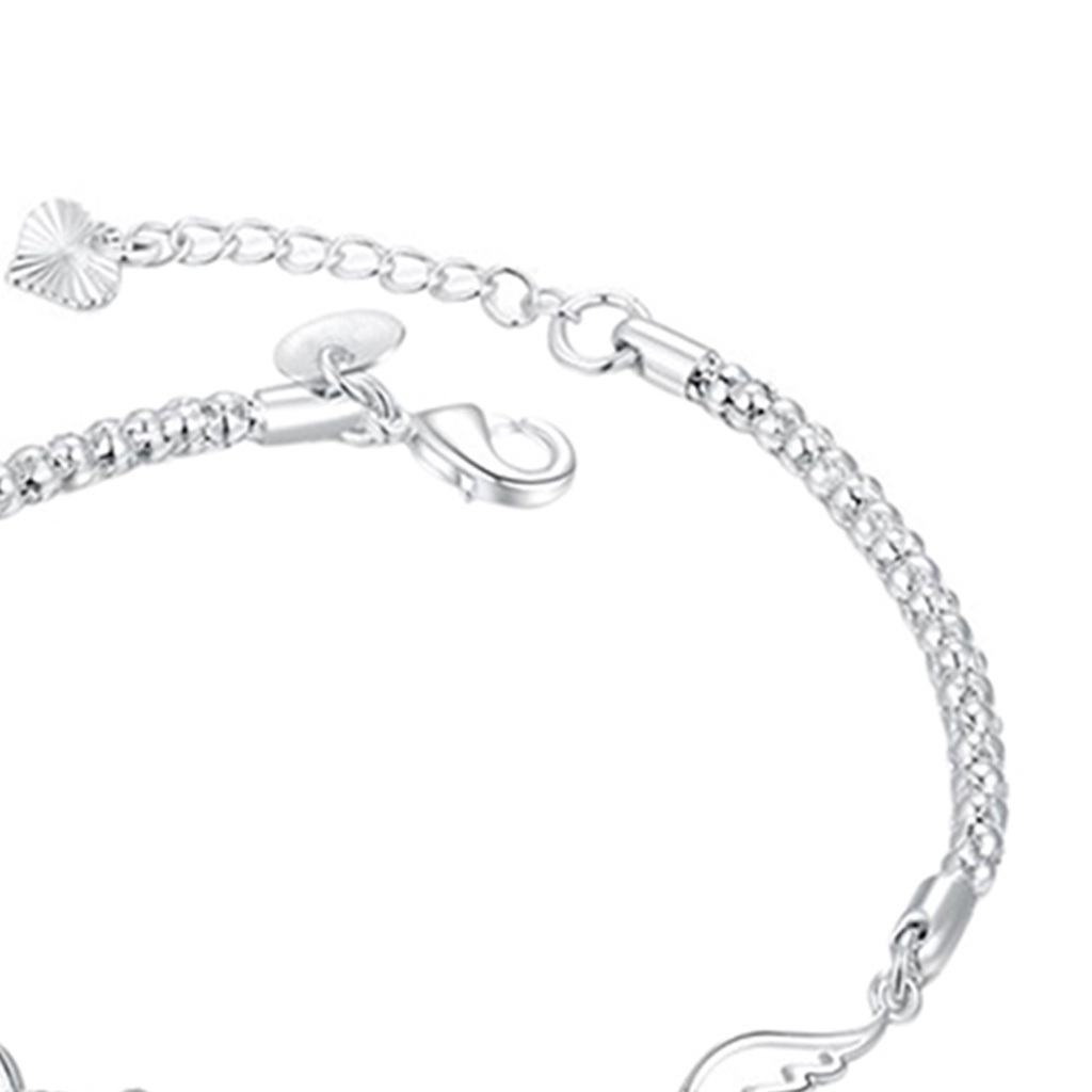 Lắc tay kim loại thiết kế trái tim nhỏ xinh cá tính sang trọng dành cho nữ