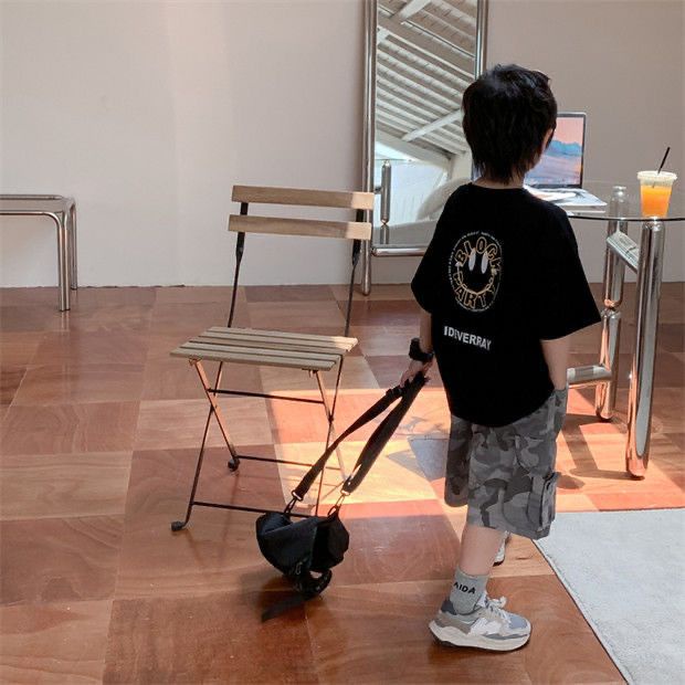Áo Thun Tay Ngắn Dáng Rộng Chất Liệu cotton In Họa Tiết Vui Nhộn Cho Bé 8-9 - 10 Tuổi