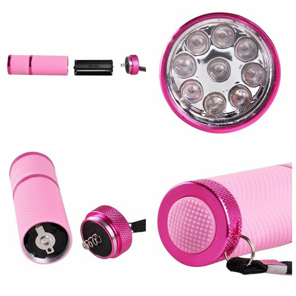 【Ready Stock】 ULTRA BRIGHT 9 LED POWERFUL SMALL COIN DETECTOR TORCH FLASH LIGHT LAMP LIGHTS UK