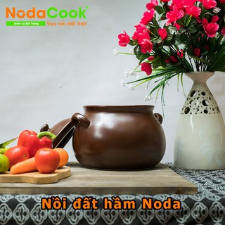 Nồi đất hầm gà _Nồi đất NodaCook 5 lit ( nâu)