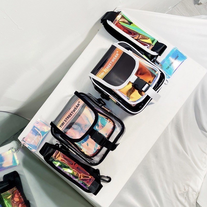 Túi trong suốt mini đeo chéo unisex - Streetwear