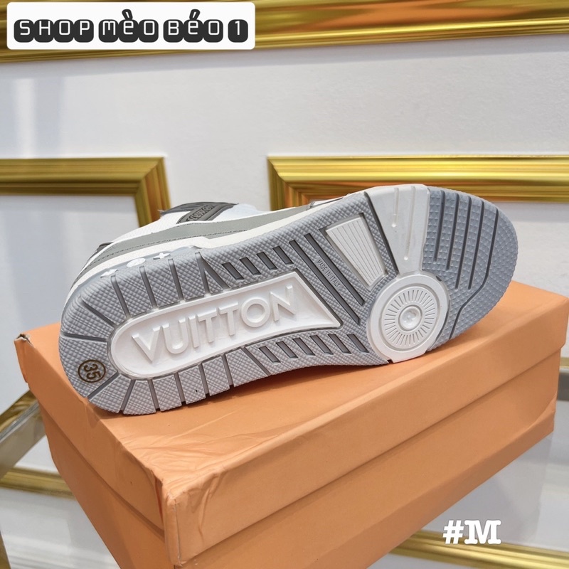 Giày thể thao lv viền hoạ tiết fullbox