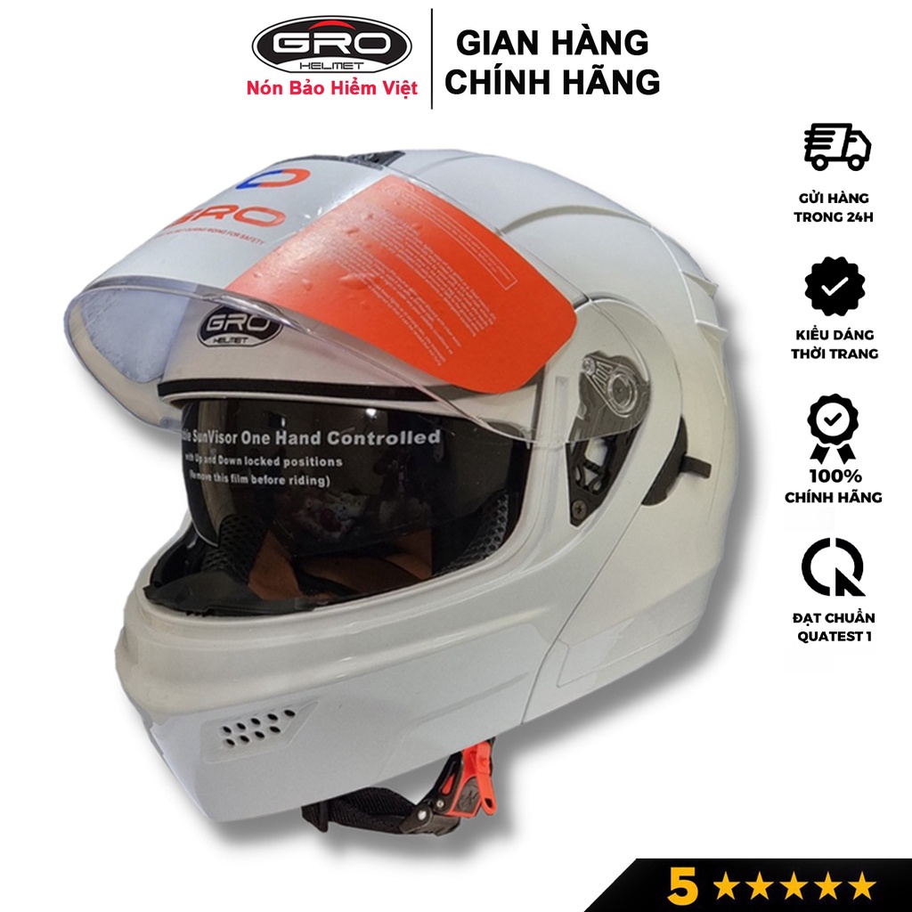 Mũ bảo hiểm Fullface GRO ST26 cao cấp, thể thao, thời trang freesize (56-59cm) phù hợp cho cả nam và nữ