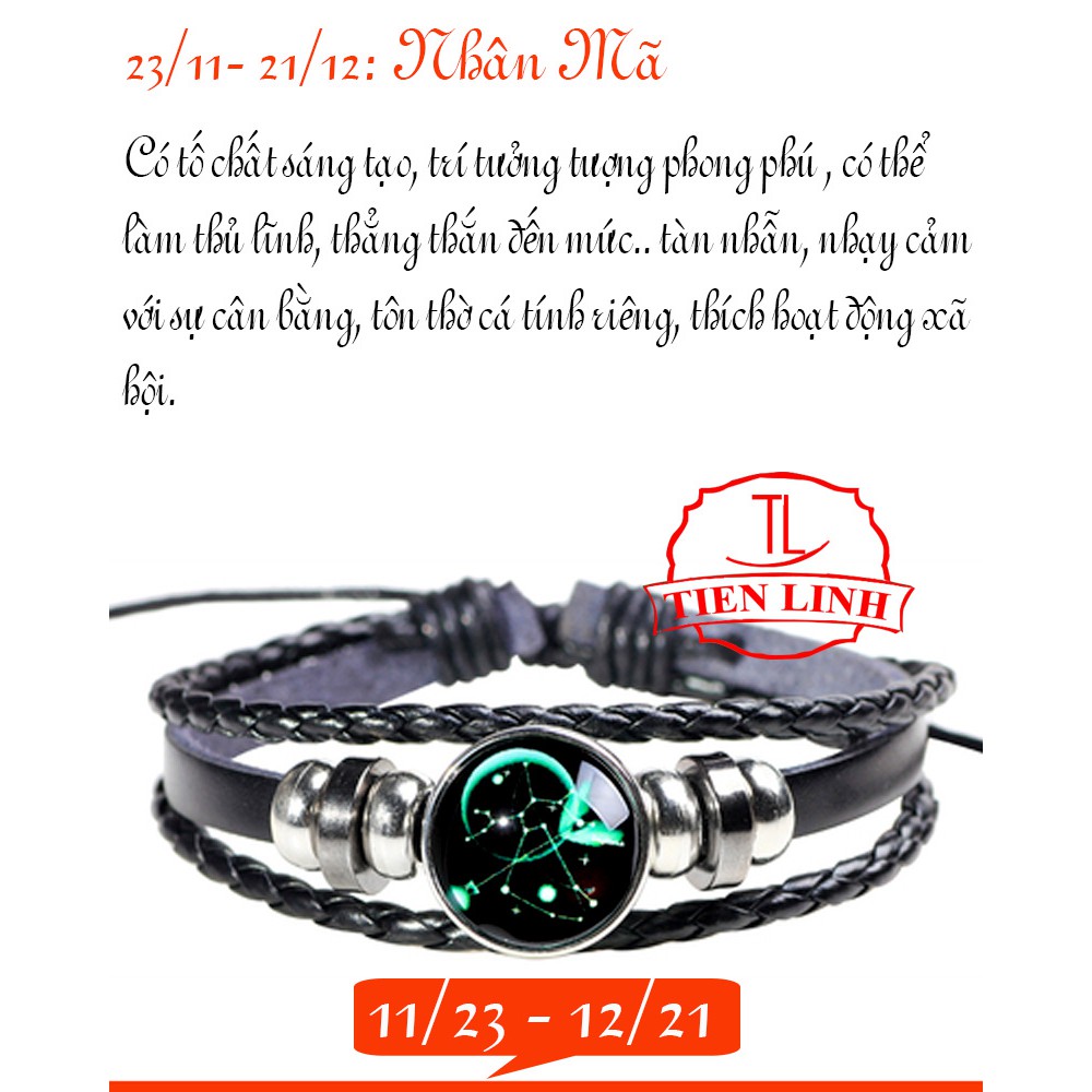 Vòng đeo tay nam nữ  Sagittarius  22/11 - 21/12