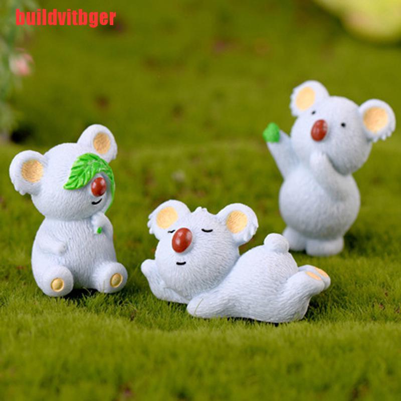 {buildvitbger}6PCS Koala Micro Landscape Resin Koala Christmas Furnishings DIY Decoration HGA