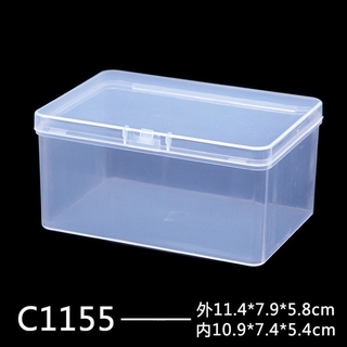 Image of Rectangle Transparent Plastic Storage Box Parts Tools Storage Case Jewelry Screw Beads Container