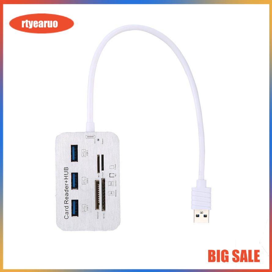 Hub USB 3.0 3 cổng thiết kế đa năng có đầu đọc thẻ