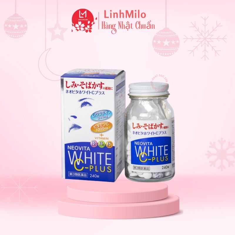 Viên uống trắng da, mờ thâm nám Vita White Plus 240 viên Nhật Bản Chính Hãng