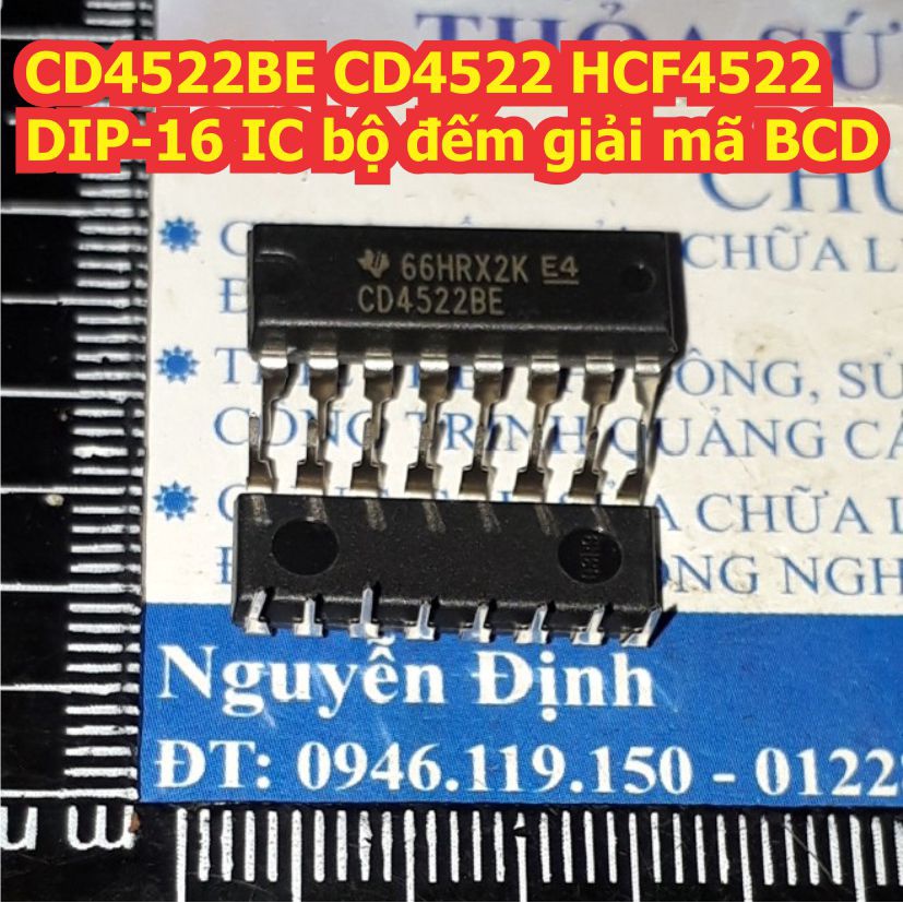 2 con CD4522BE CD4522 HCF4522 DIP-16 IC bộ đếm giải mã BCD kde8094