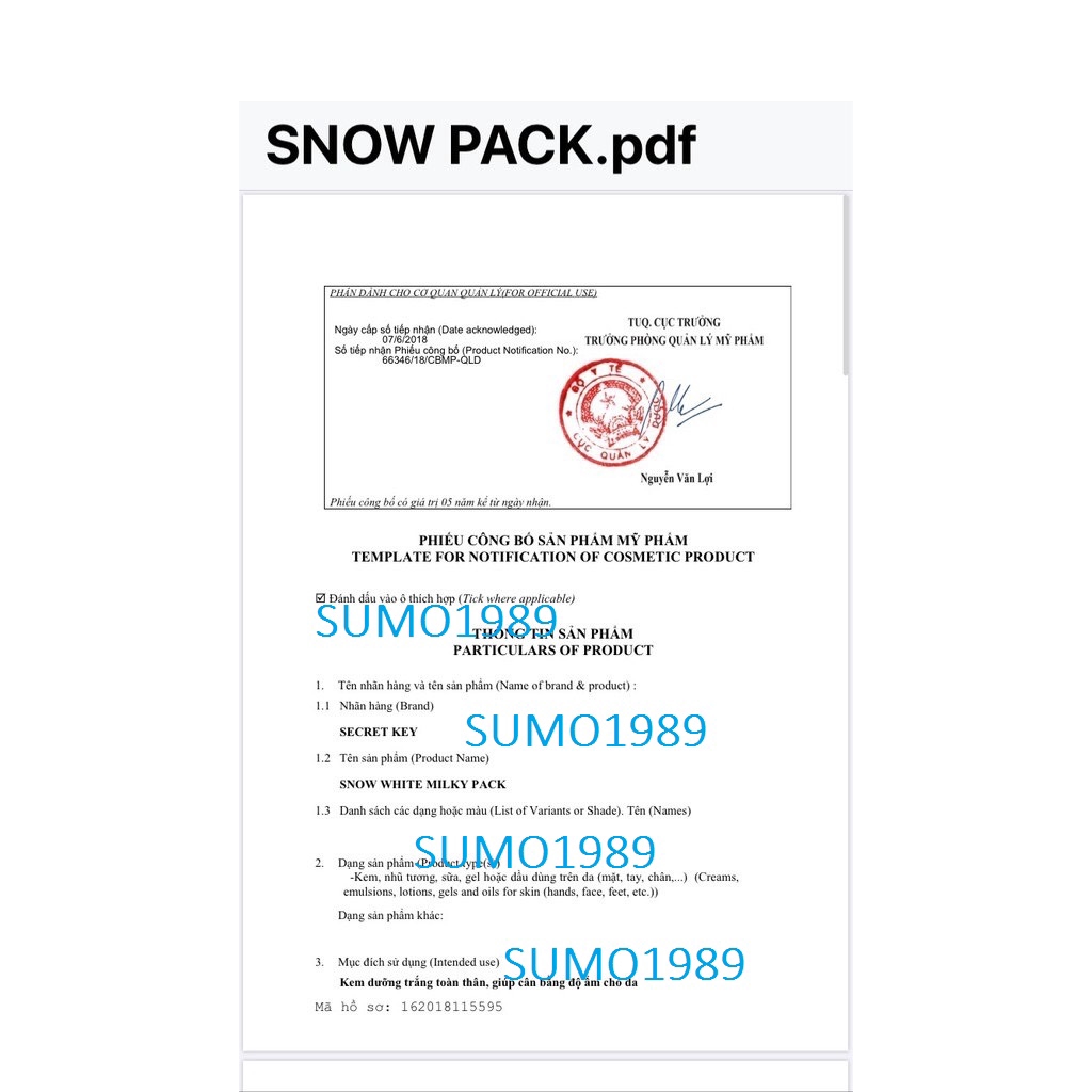 Kem tắm trắng Snow White Milky Pack Secret KeyLarge Size