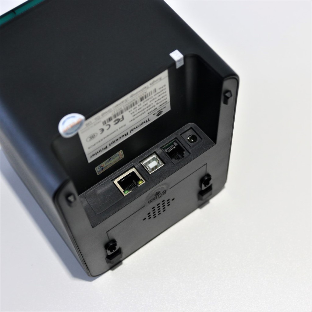 Máy in hóa đơn K80 dPos RP335 LAN WIFI in Bill không dây từ điện thoại &amp; máy tính PC dùng giấy 80mm có cắt giấy tự động