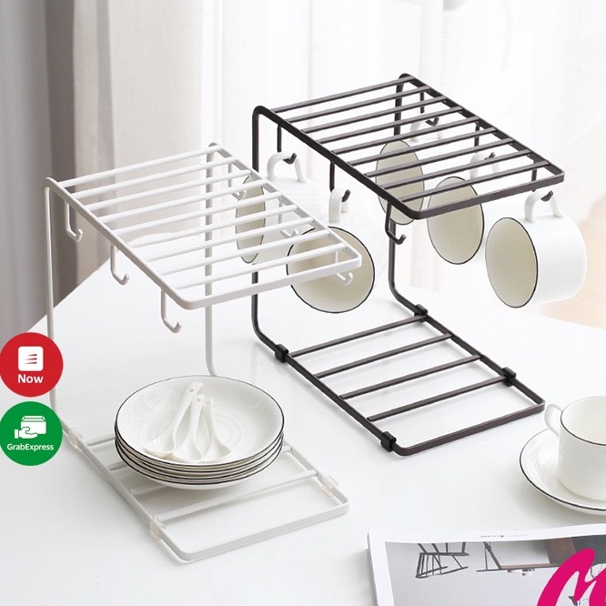 Giá treo cốc chén tách 6 móc cao cấp phong cách châu Âu