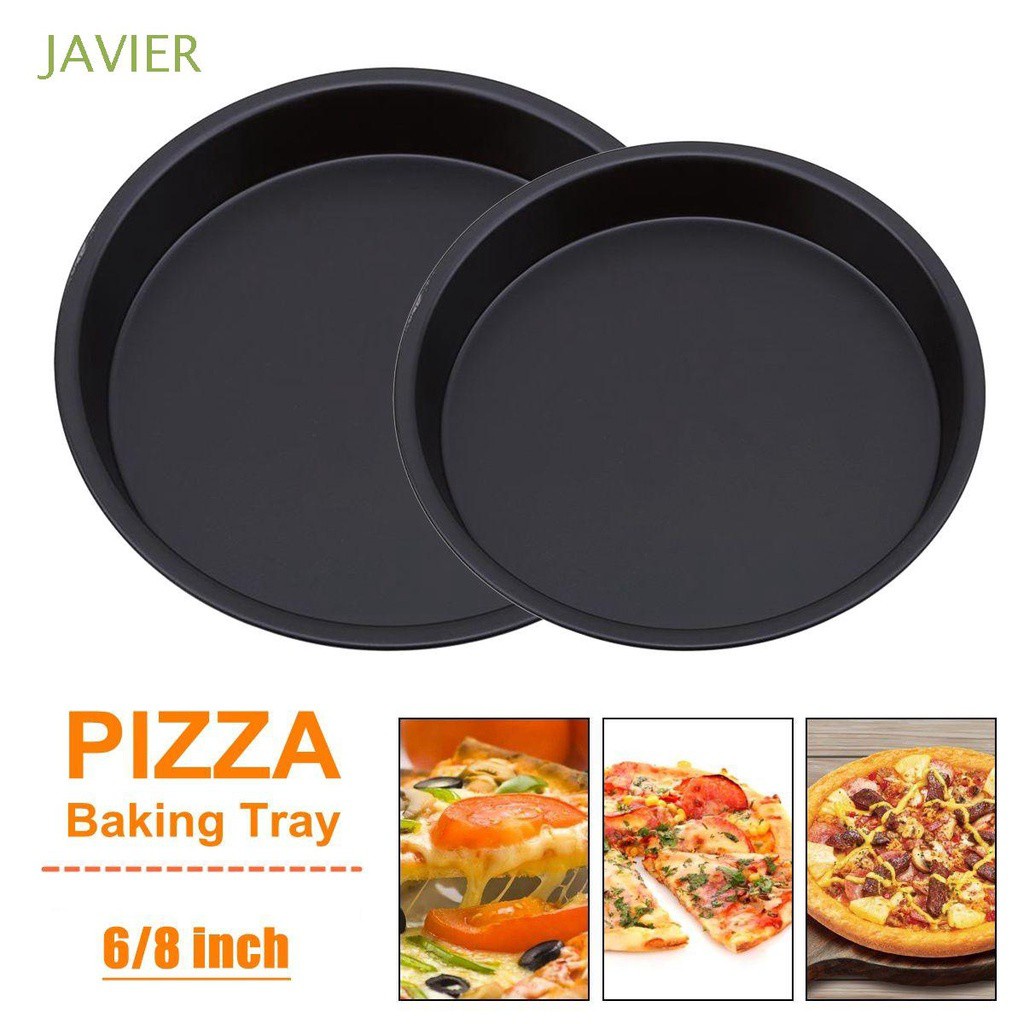 Khay Nướng Bánh Pizza Hình Tròn Bằng Thép Carbon Chống Dính Tiện Dụng Cho Nhà Bếp