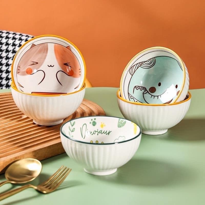 Set bát thú kèm đũa BOHEMIA siêu cute, siêu đáng yêu, siêu tiện lợi - QYDELY