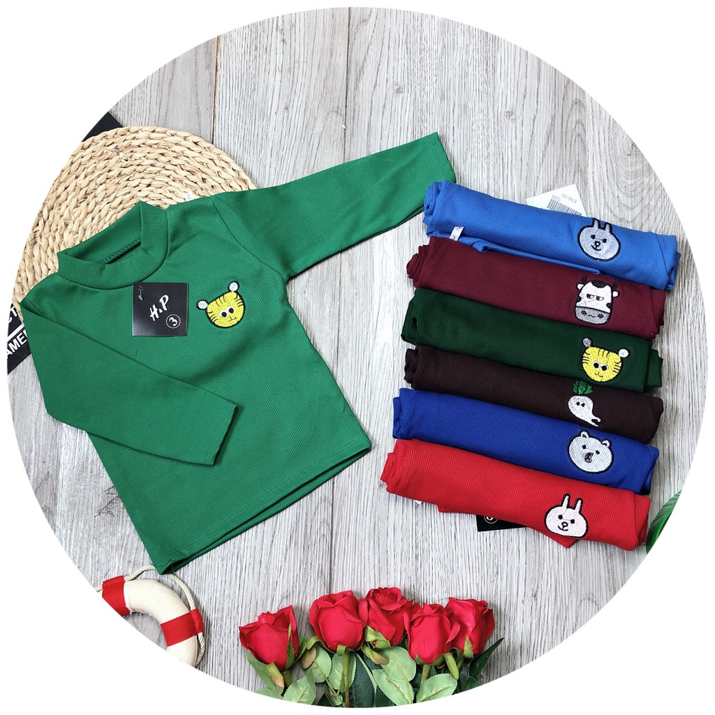 Áo len thêu hình con vật QATE206 cho bé 8-18kg | BigBuy360 - bigbuy360.vn