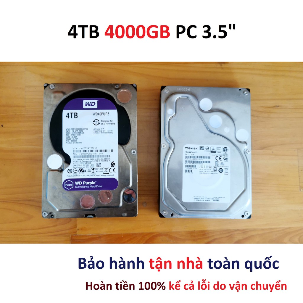 Ổ cứng 4TB HDD 4TB PC 4T máy bàn 4000GB 3.5" desktop 3.5 inch bảo hành1 đổi 1
