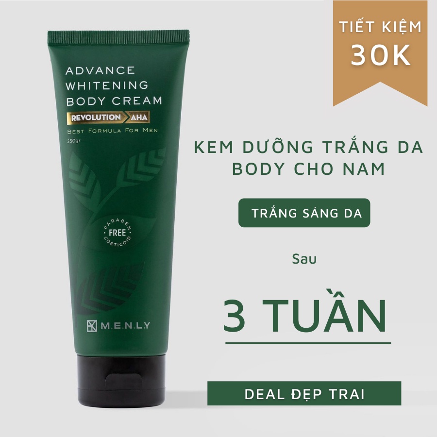 Kem dưỡng trắng body cho nam Menly 250g