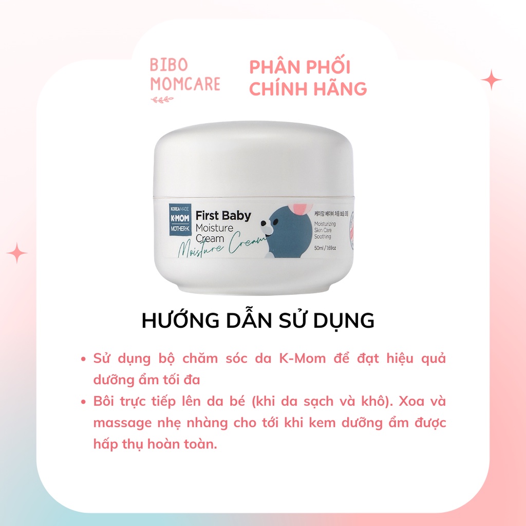 Kem Dưỡng Ẩm Chuyên sâu cho bé Jojoba Hữu cơ K-mom 50ml