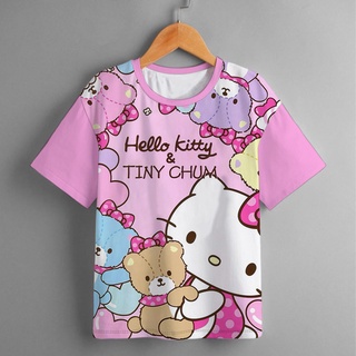Mới!áo thun in hình hello kitty đáng yêu cho bé gái 3-13 tuổi