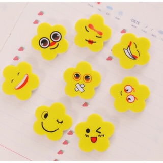 Set 4c tẩy bút chì bông hoa mặt cười