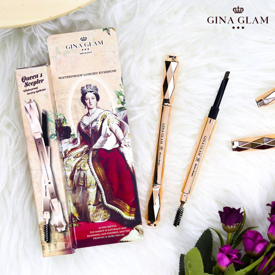 Chì kẻ lông mày Gina Glam Queen's Scepter Waterproof luxury eyebrow