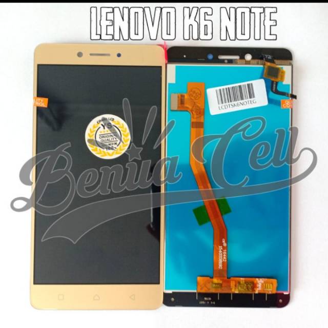 1 Bộ Lenovo K6 Note Chính Hãng Với Màn Hình Lcd Hiển Thị Màu Vàng Tương Phản