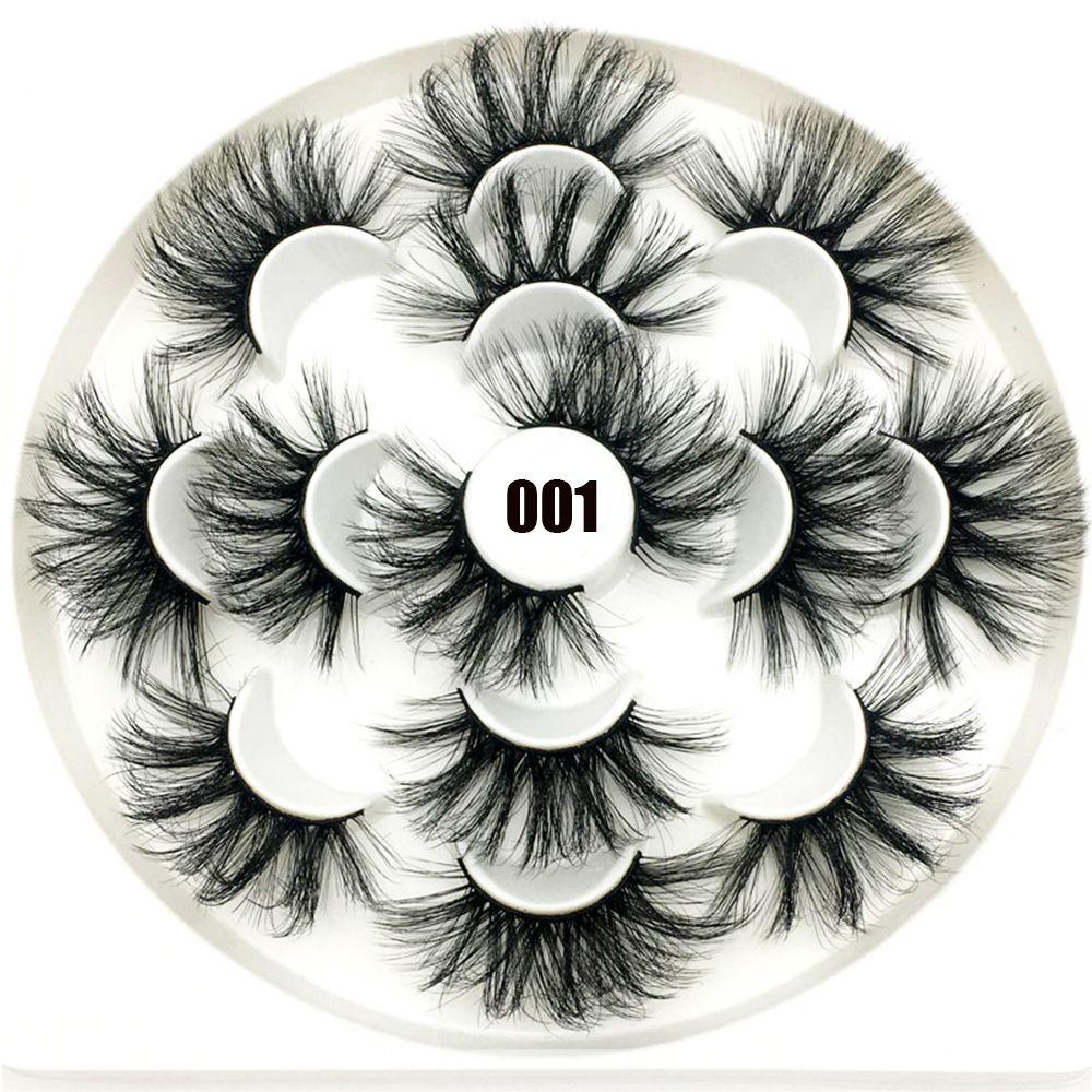 Xiantin Set 7 Cặp Lông Mi Giả SKONHED 25mm Trang Điểm Mắt Dài Quyến Rũ