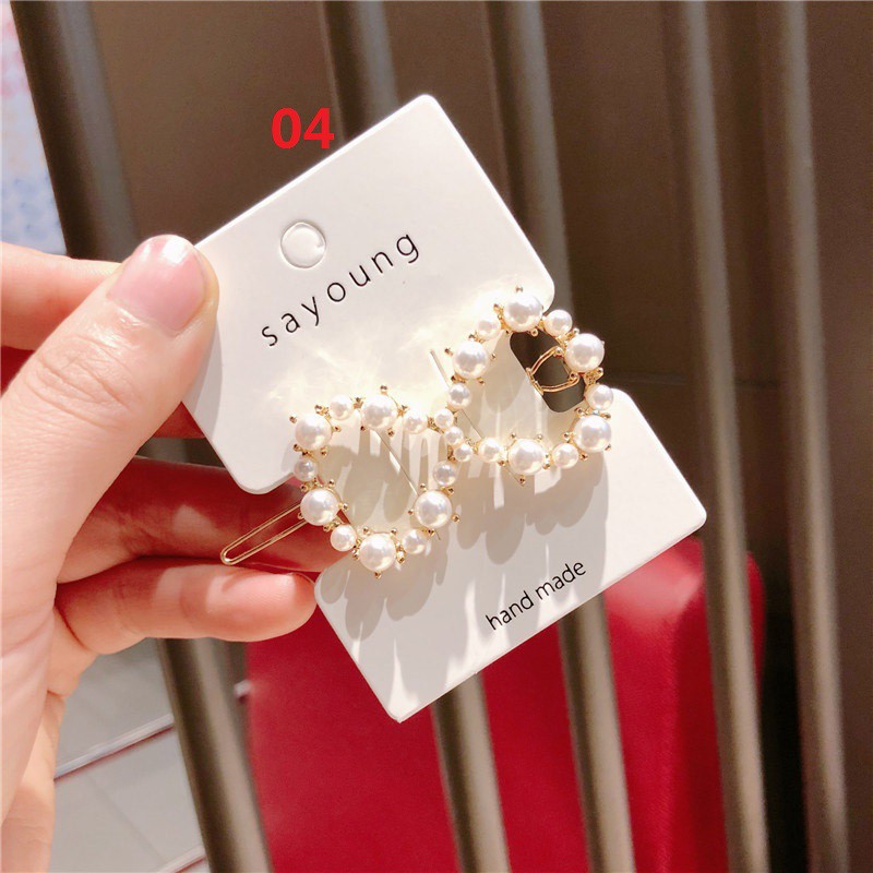 Kẹp tóc hợp kim đính ngọc trai giả thanh lịch và thời trang cho nữ với nhiều kiểu dáng tùy chọn