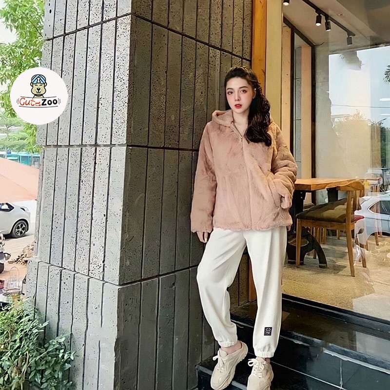 Quần jogger nữ ống rộng bo gấu Unisex Quần bom tập gym LOCOWN cá tính - CUTE_ZOO