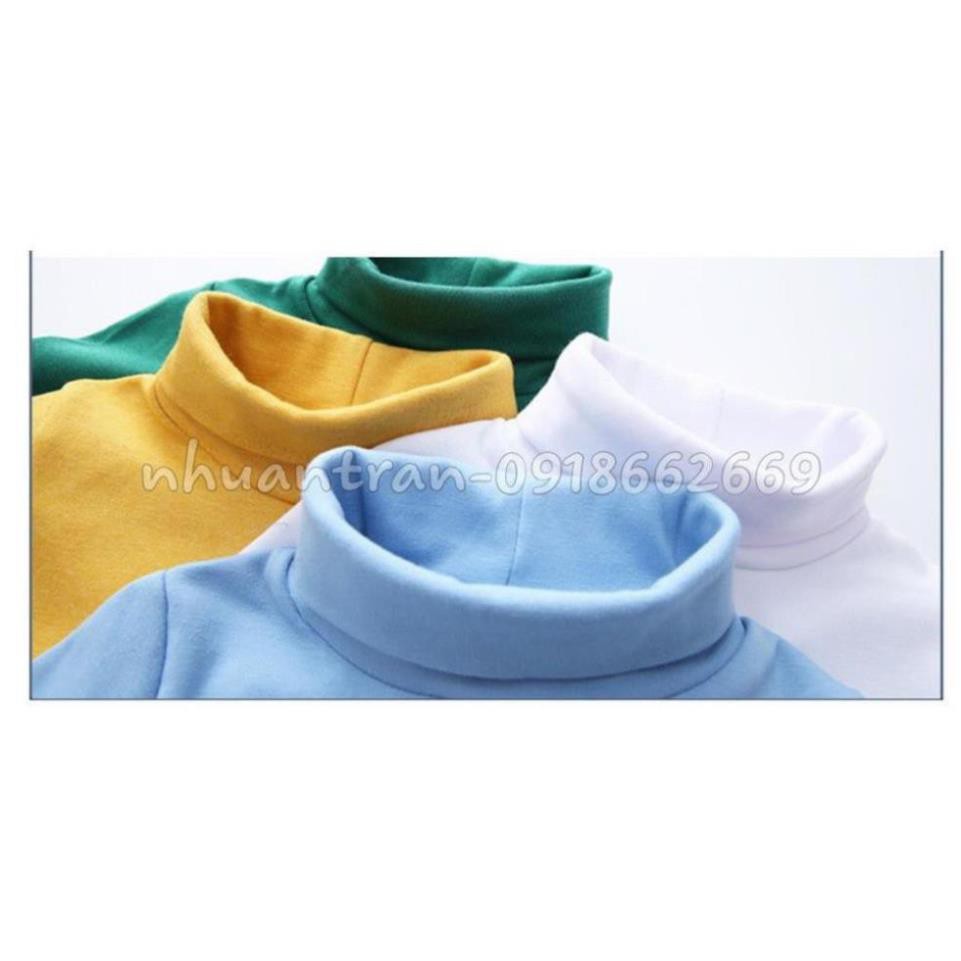 TPN92  Áo len cotton cổ 3 phân bé trai, bé gái( hàng siêu đẹp, giữ nhiệt tốt) size 7-22kg