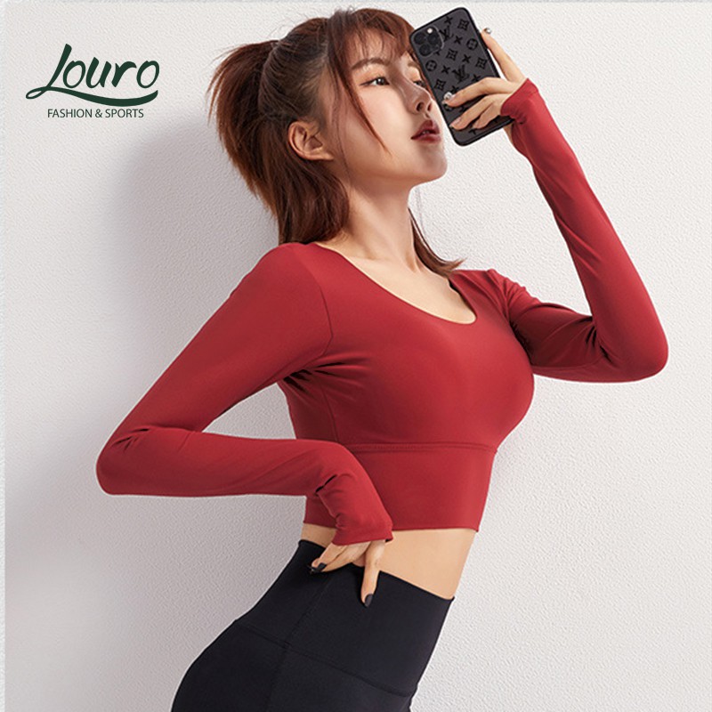 Áo tập gym nữ cao cấp, kiểu áo croptop body nữ quai chéo, sẵn mút nâng ngực, tập Yoga, Gym, Zumba-FA31D