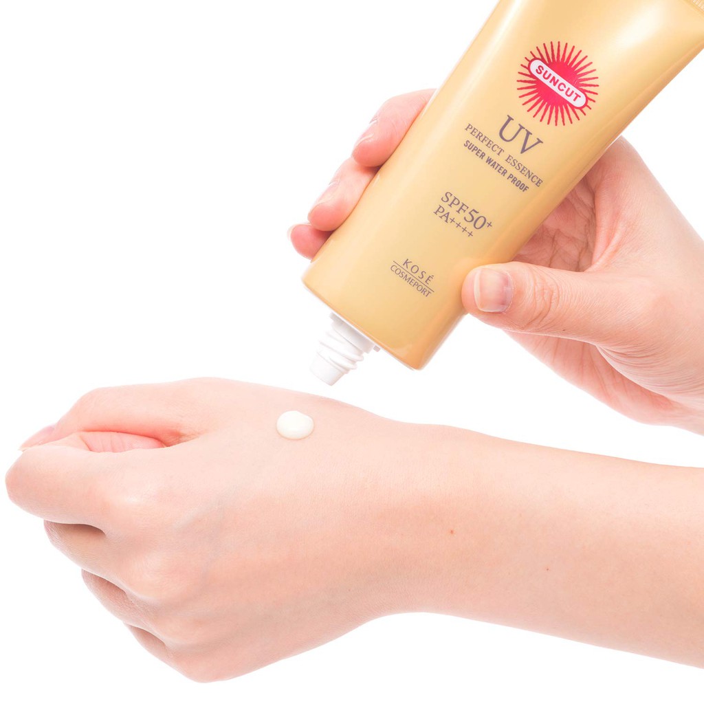 Kem chống nắng siêu chống nước Kose Suncut Super Water Proof  Perfect Essence SPF50+ Nhật Bản
