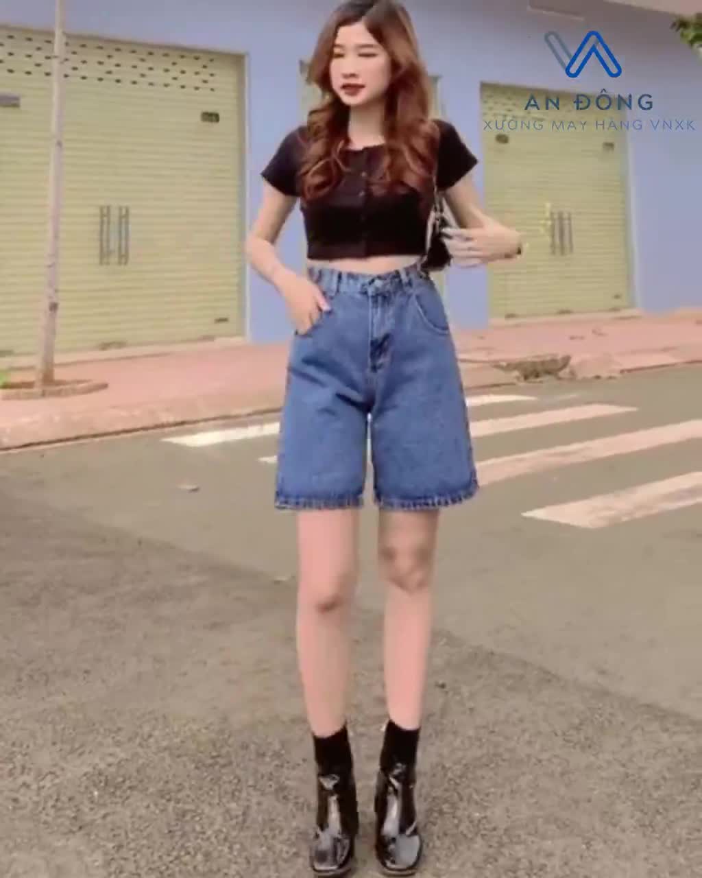 Quần Short jean nữ- quần ngố chất bò trơn mềm xinh xắn (JN3N) | BigBuy360 - bigbuy360.vn