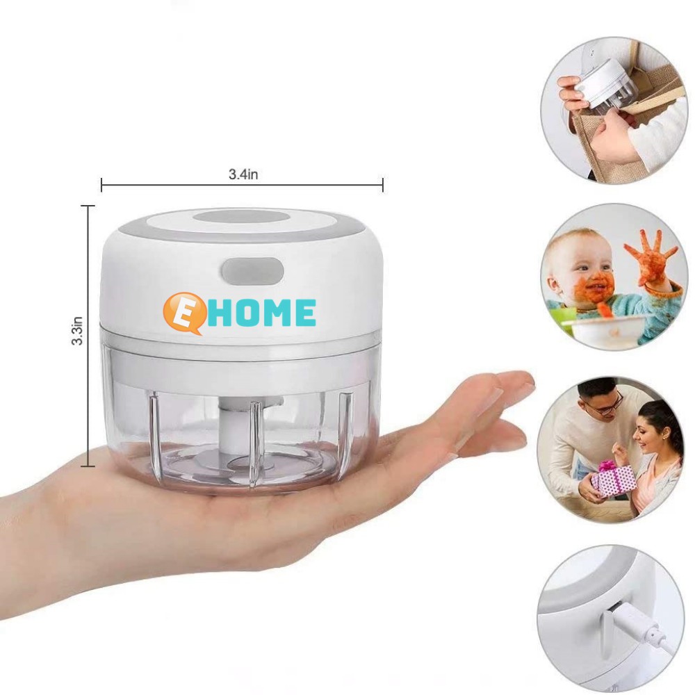 Máy Xay Tỏi Ớt Mini Cầm Tay Chạy Bằng Điện Đa Năng Có Cổng Sạc USB eHome EH-101 | BigBuy360 - bigbuy360.vn