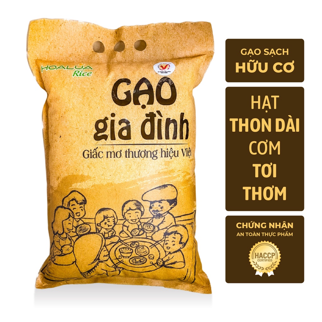 Gạo Sạch Hương Vị Gia Đình,Nở Đều, Dẻo Vừa