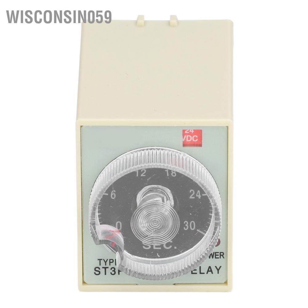 Wisconsin059 Rơ le thời gian 30S ST3PF Bộ hẹn giờ tắt nguồn 200 ~ 220V Đầu vào 24V Đầu ra để điều khiển tự động