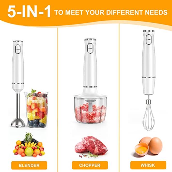 Máy xay cầm tay đa năng PHISINIC 4 trong 1 1000W 0.6L - máy xay sinh tố cầm tay đa năng Bản Đức